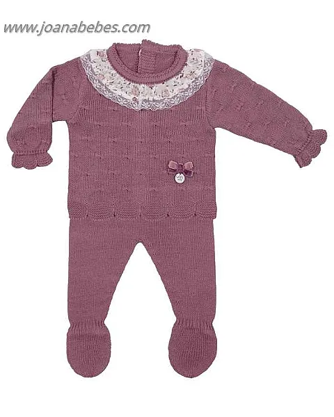Conjunto bebe berenjena