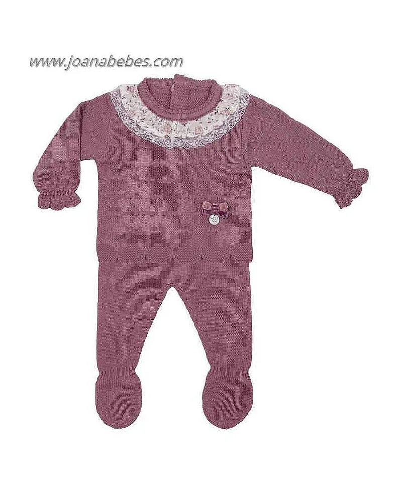 Conjunto bebe berenjena
