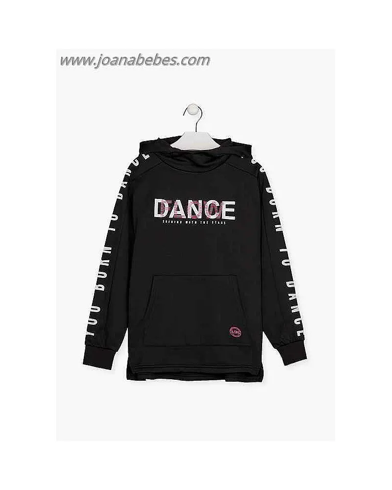 Vestido de interlock con capucha.