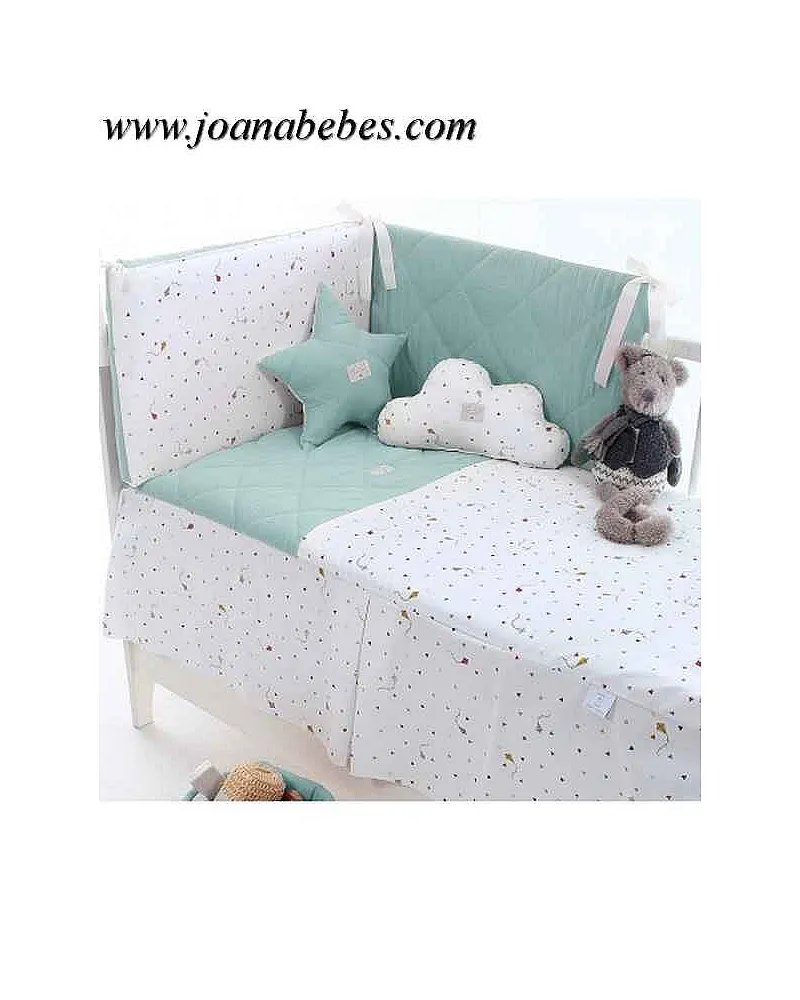 Edredón + Protector Cometa Menta Uzturre