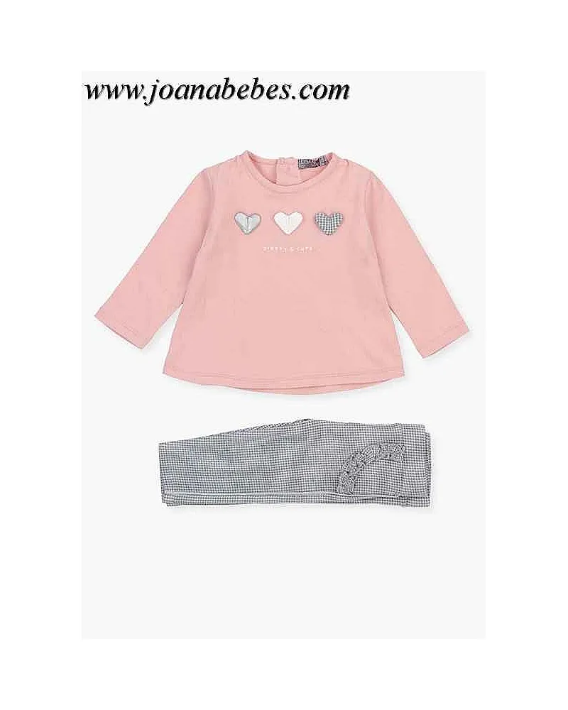 Losan Conjunto de camiseta de punto con parches y pantalón.