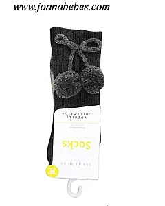 CALCETÍN INFANTIL LARGO BOLAS GRIS MARENGO