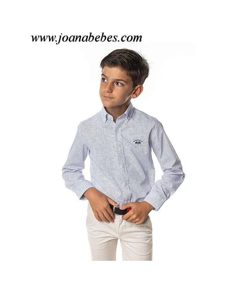 SPAGNOLO CAMISA CUELLO BOTON POPELIN ESTAMPADO 4525 1104