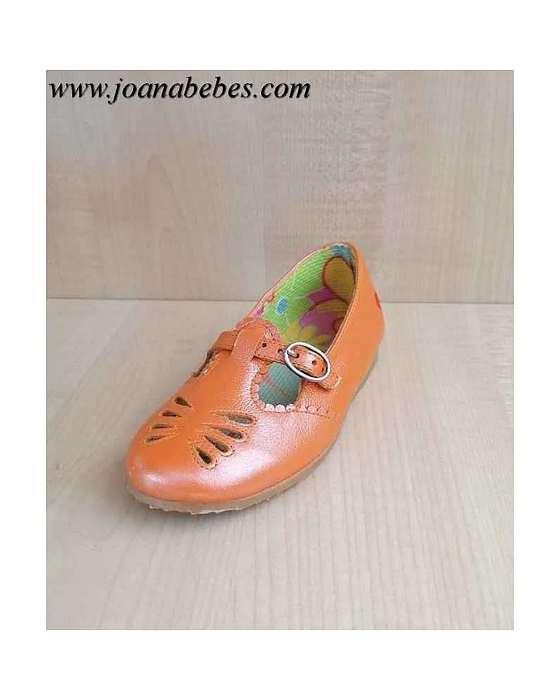Caminito zapato color naranja (piel)