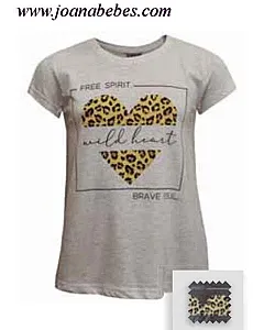 Camiseta corazon animal print