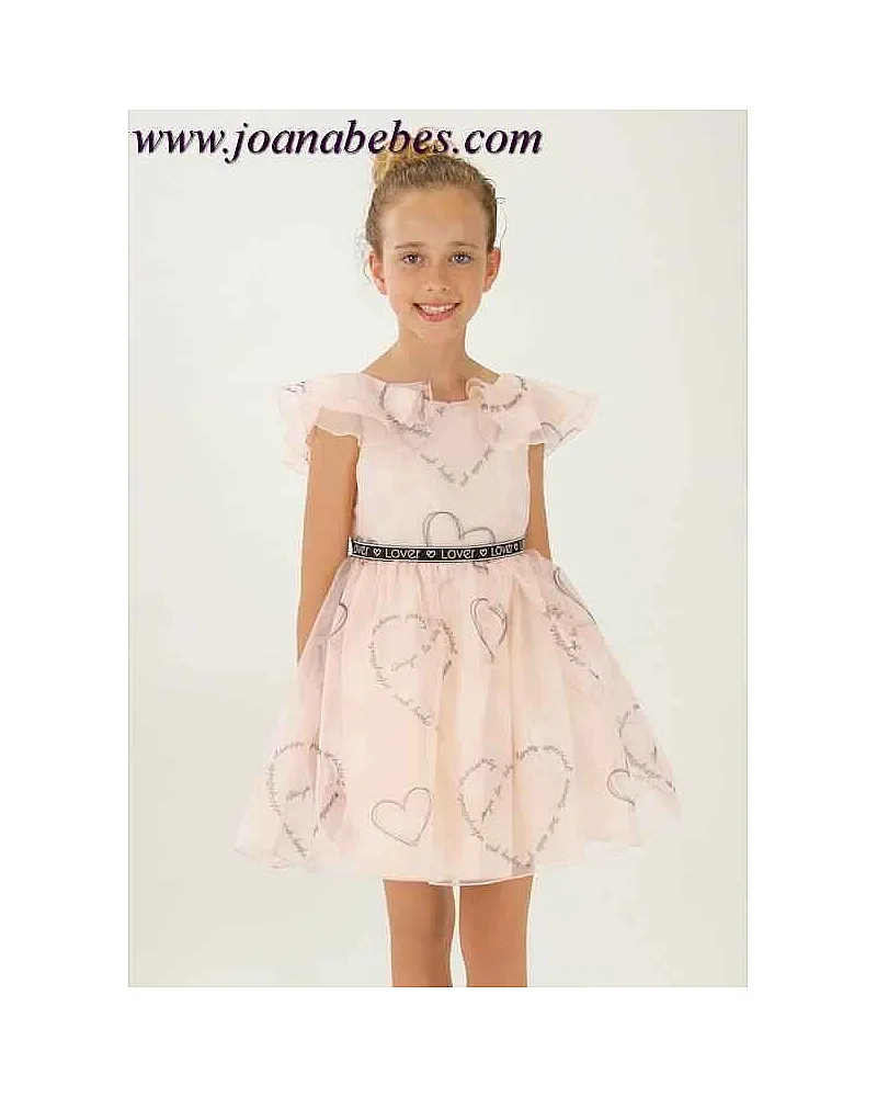 Vestido organza estampada