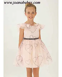Vestido organza estampada