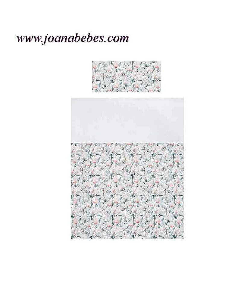 FUNDA NORDICA + ALMOHADA FLAMINGO