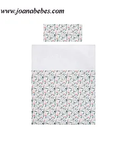 FUNDA NORDICA + ALMOHADA FLAMINGO