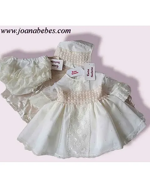 VESTIDO BRAGUITA Y CAPOTA CEREMONIA