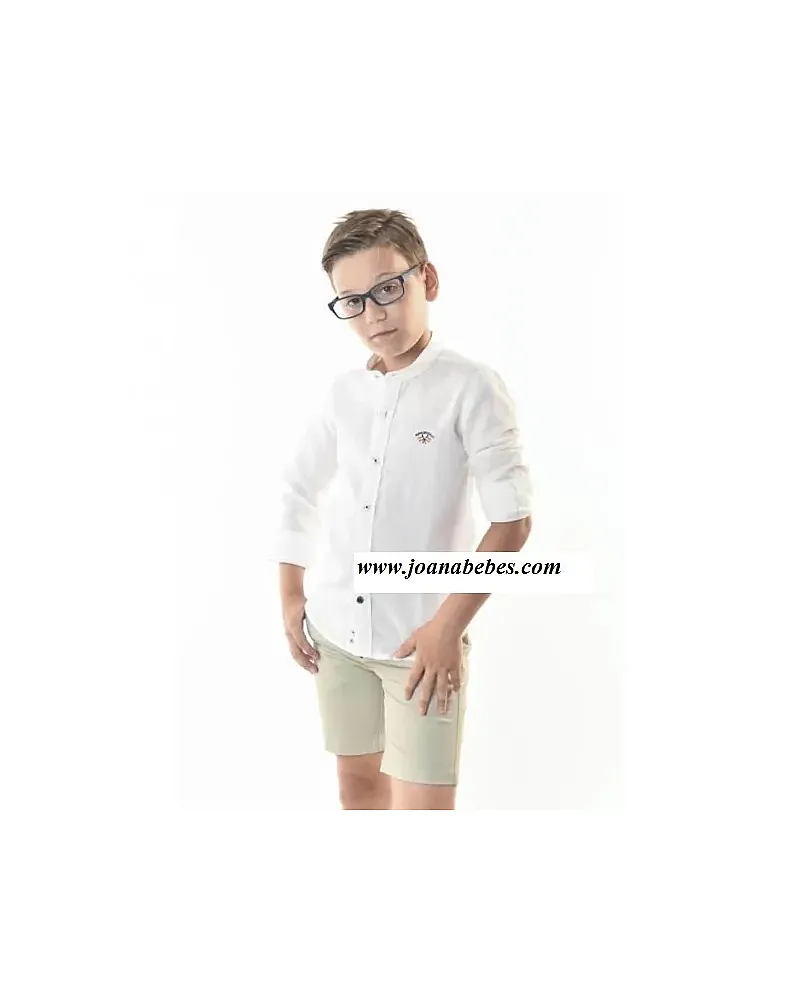 SPAGNOLO CAMISA CUELLO MAO LINO