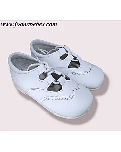 Zapato inglesito blanco piel