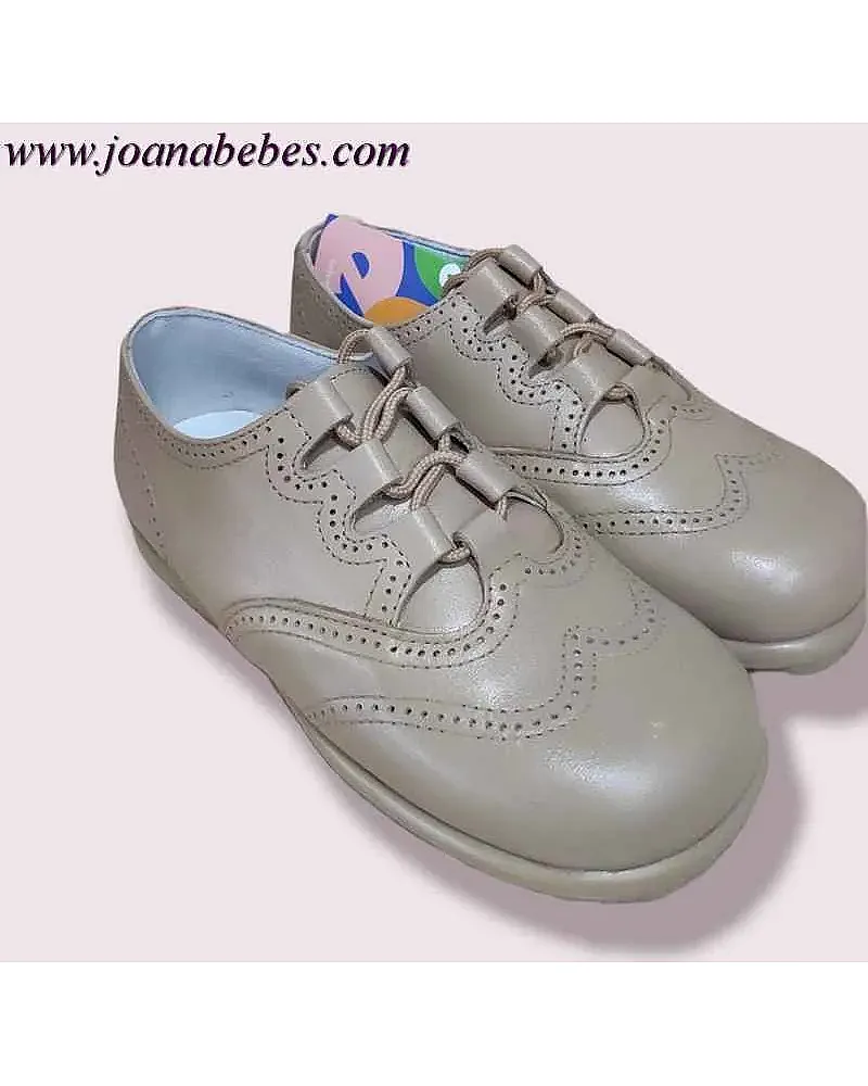 Zapato inglesito camel piel