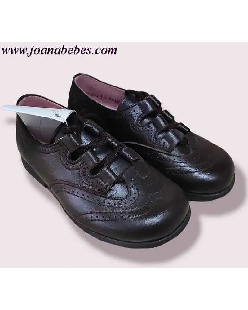 Zapato inglesito marron piel