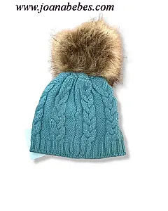 YOEDU GORRO VERDE EMPOLVADOCON POMPON