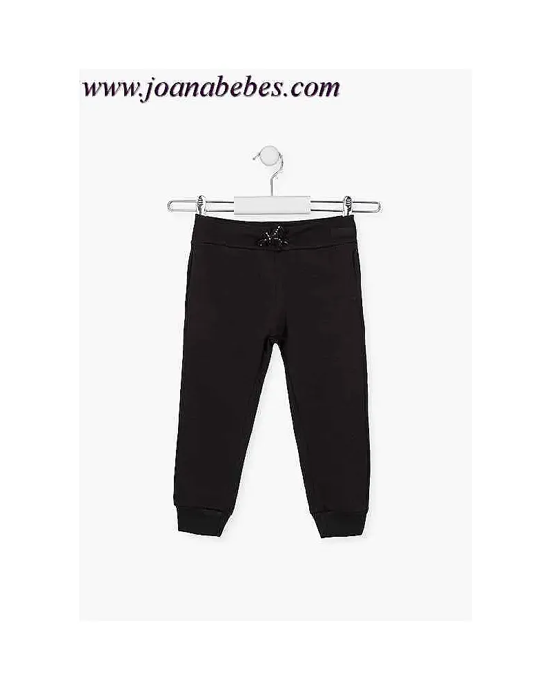 LOSAN PANTALON FELPA PERCHADA NEGRO LOSAN PANTALON FELPA PERCHADA NEGRO
