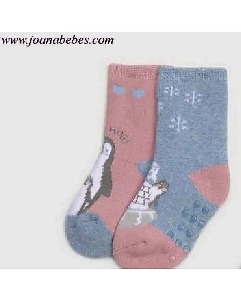 PACK 2 CALCETÍNES BEBÉ TÉRMICO ANTIDESLIZANTE