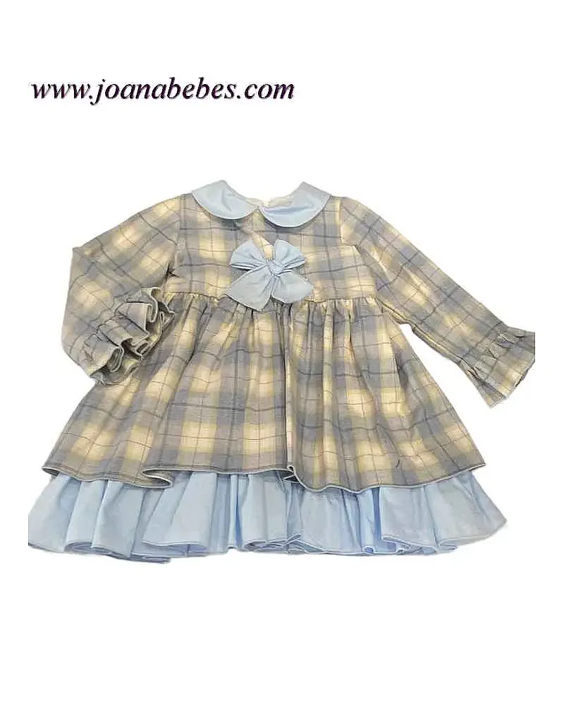 LORMIRAL VESTIDO VUELO CUADROS