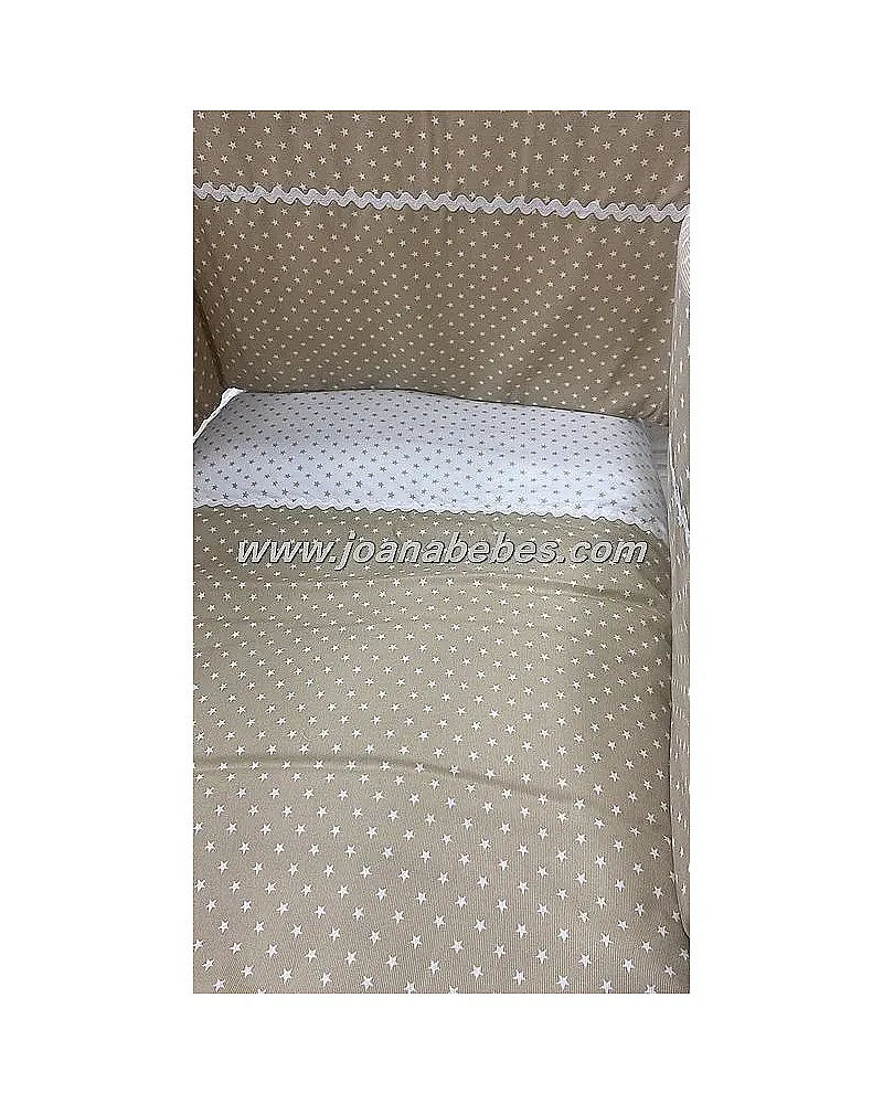 Edredon y chichonera camel estrellitas Dpeques