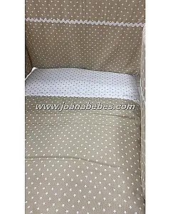 Edredon y chichonera camel estrellitas Dpeques