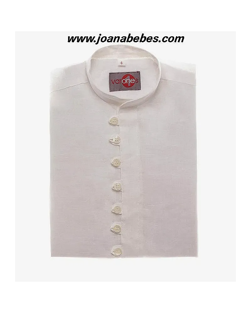 CAMISA LINO BEIG