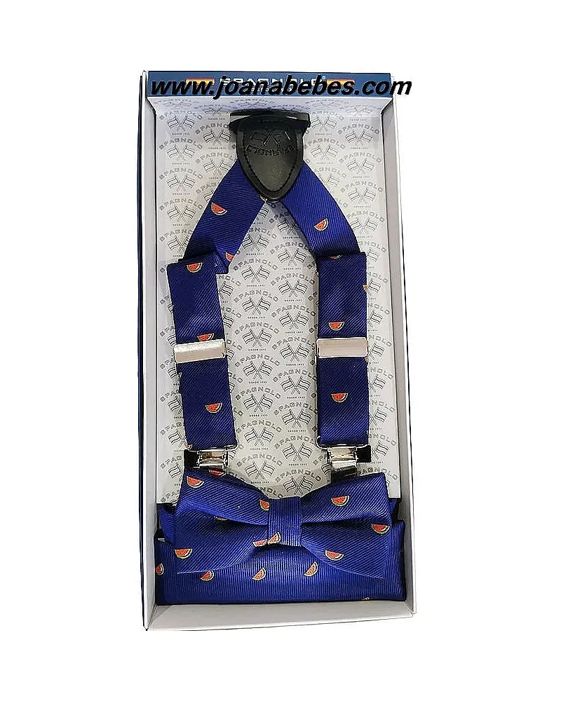 Spagnolo Set Corbata pajarita y pañuelo