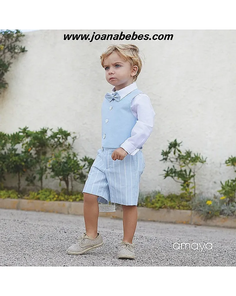 Conjunto bebe lino 4 piezas