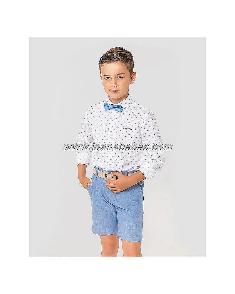 SPAGNOLO CAMISA CUELLO CUTAWAY POPELIN ESTAMPADO