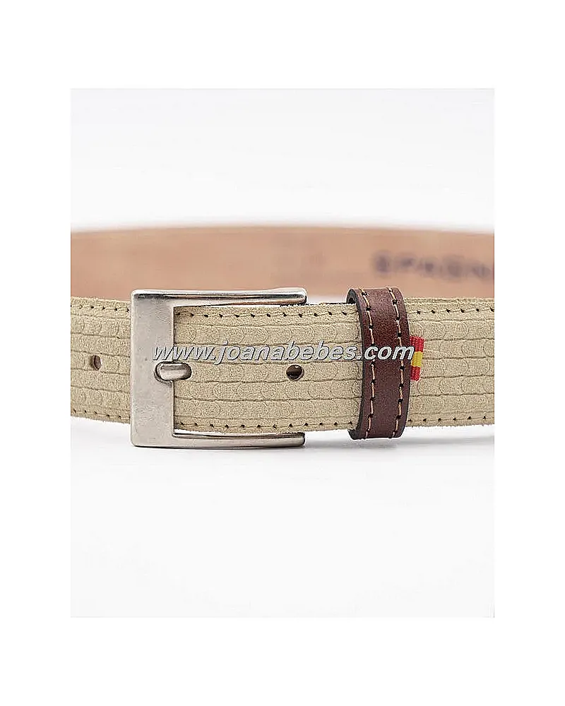 SPAGNOLO CINTURÓN SERRAJE BEIGE