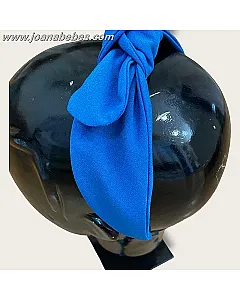 DIADEMA CREP AZUL TINTA