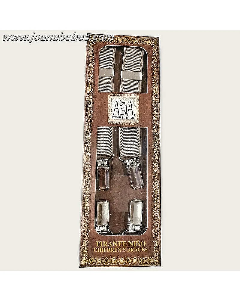 Tirante Infantil de 4 pinzas camel