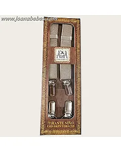 Tirante Infantil de 4 pinzas camel