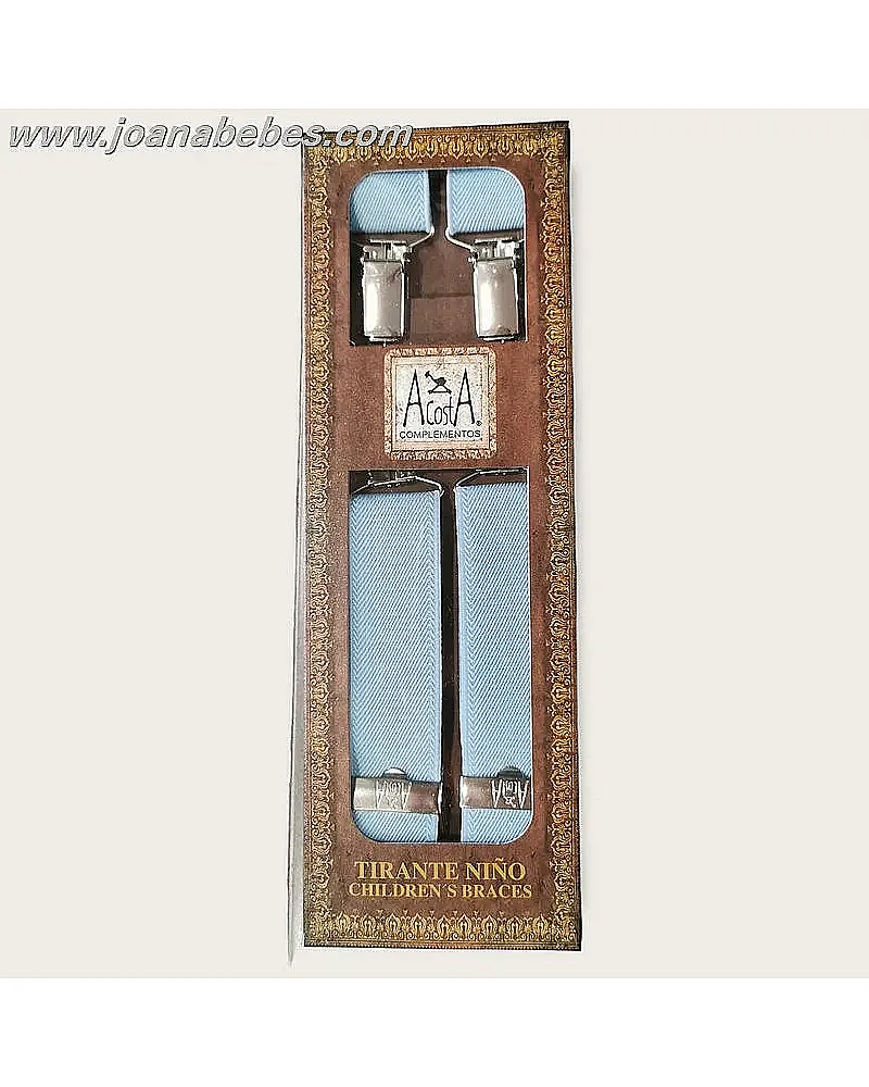 Tirante Infantil de 4 pinzas celeste