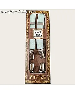 Tirante Infantil de 4 pinzas verde agua