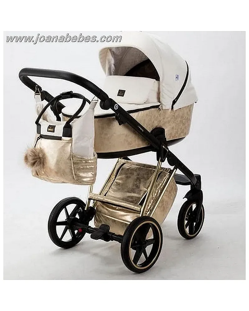 Carro de 2 piezas Porto Beige-Dorado Brilli TORAL