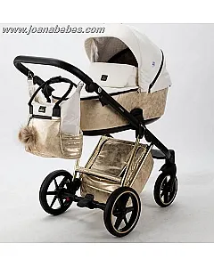 Carro de 2 piezas Porto Beige-Dorado Brilli TORAL