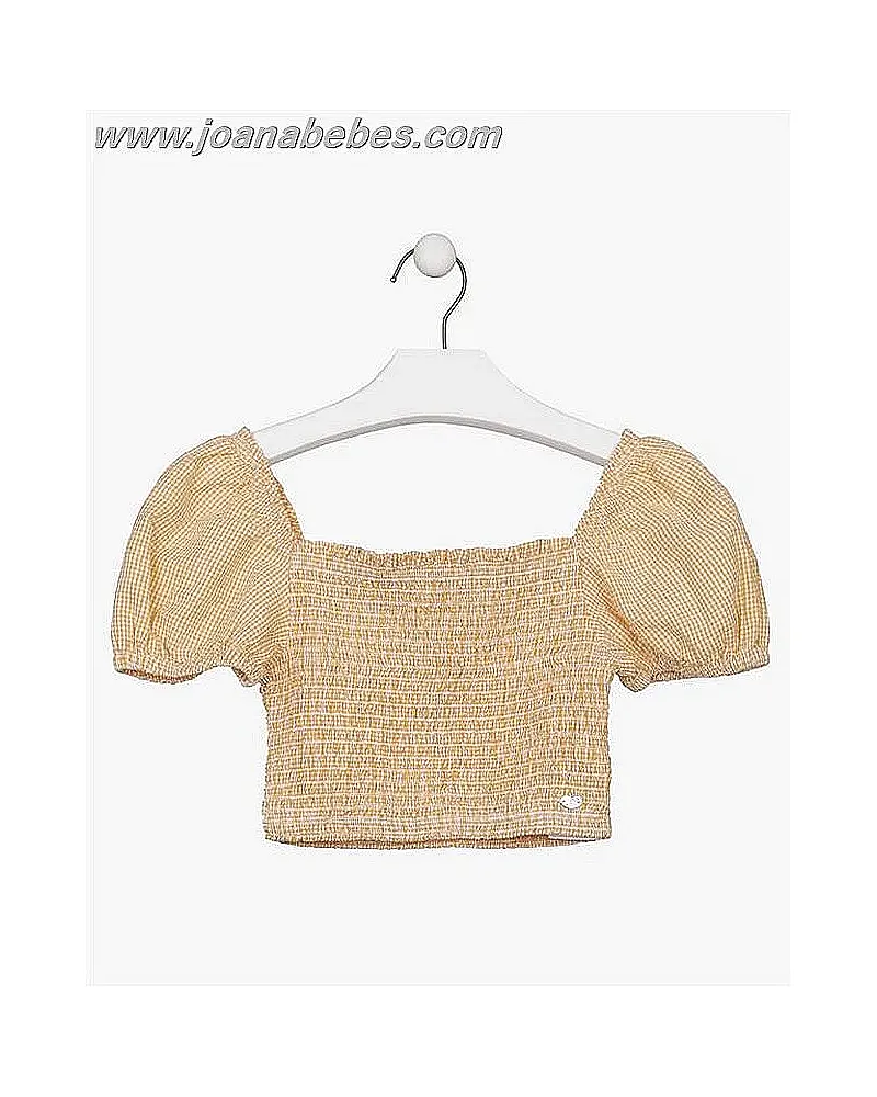 LOSAN CAMISETA VICHY MOSTAZA 31G-3002