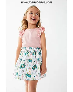 TARTALETA CONJUNTO FALDA CAREY Y CAMISA CAPRI VOLANTE