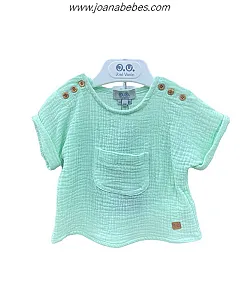 JOSE VARON BLUSA MOUSELINA VERDE AGUA