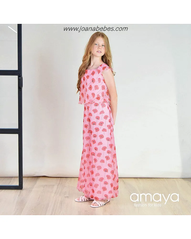 AMAYA MONO GASA ESTAMPADO AMAPOLAS 574601