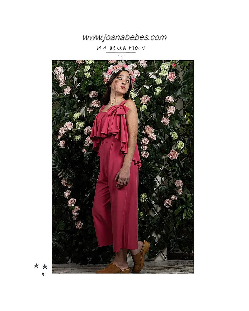 MONO DE CREP CON TIRANTES CORAL