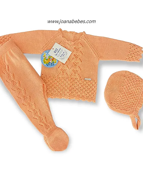 VISI CONJUNTO BEBE 3 PIEZAS MANDARINA