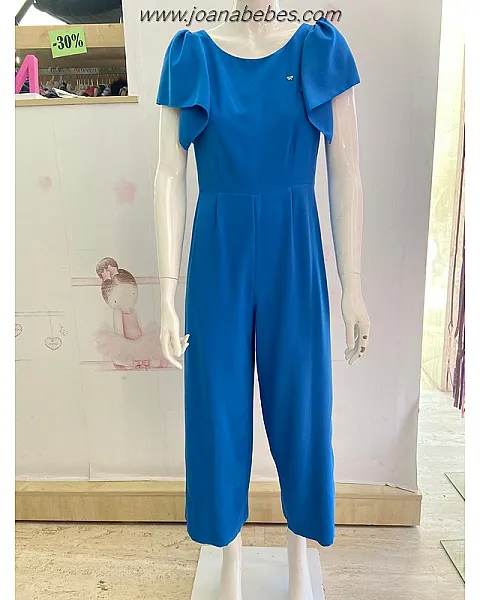 MONO DE CREP CON VOLANTE Y LAZADA Y LAZADA EN LA ESPALDA