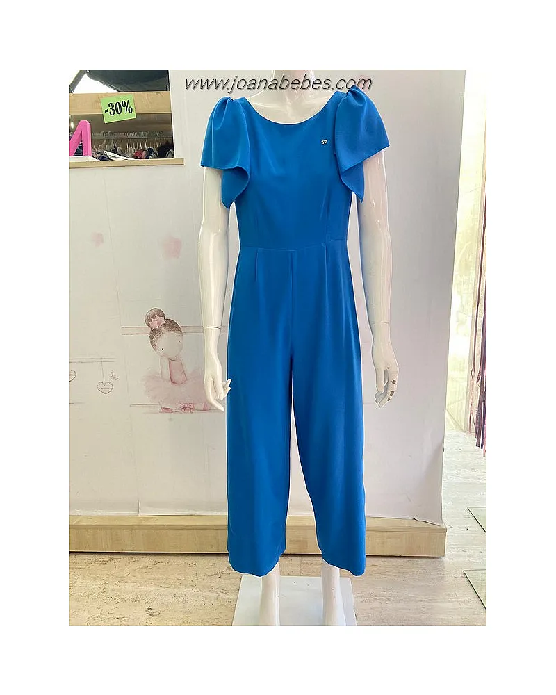 MONO DE CREP CON VOLANTE Y LAZADA Y LAZADA EN LA ESPALDA