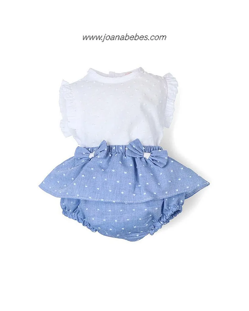 CONJUNTO CUBRE PAÑAL Y BLUSA PLUMETI