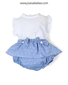 CONJUNTO CUBRE PAÑAL Y BLUSA PLUMETI