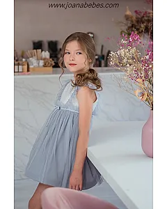 MARTA Y PAULA VESTIDO FAMILIA FLAUTA CELESTE EMPOLVADO