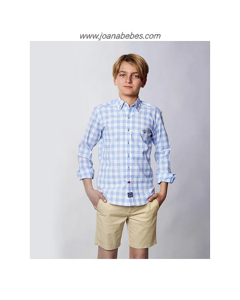 SPAGNOLO CAMISA CUELLO BOTON POPELIN POLO