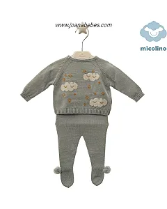 MICOLINO CONJUNTO 3 PIEZAS CIELO