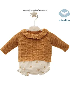 MICOLINO JERSEY Y BLUSA CARAMELO